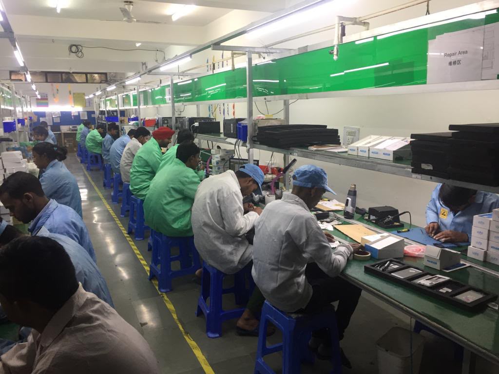 Repair area — device repair and refurbishment stations