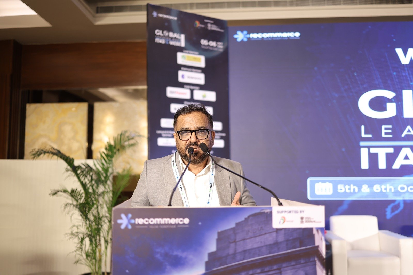Keynote at the podium